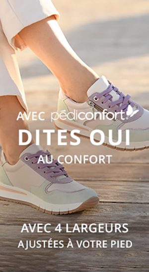 Avec Pédiconfort Dites oui au confort avec 4 largeurs ajustées à votre pied