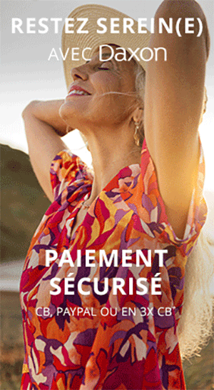 Des soldes 100% sereines avec Daxon paiement sécurisé CB paypal ou en 3X CB*