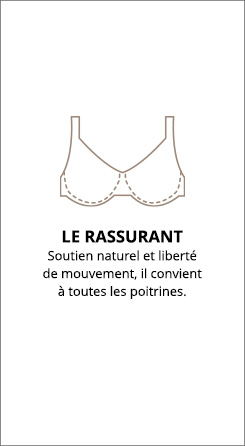 Rassurant - Soutien naturel et liberté de mouvement, il convient à toutes les poitrines.