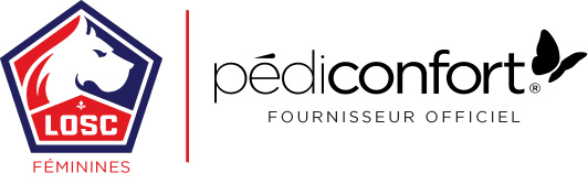Logo Football féminin LOSC & Logo Pediconfort