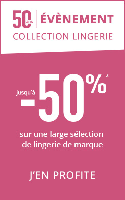 Jusqu'à -50% sur une large sélection de lingerie de marque