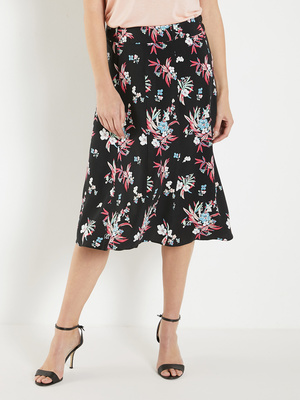 Pantalon ample, élégant et extensible - noir/beige paisley