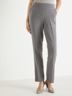 Pantalon droit, effet ventre plat