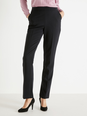Pantalon droit, effet ventre plat