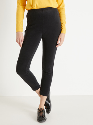 Legging uni en velours extensible