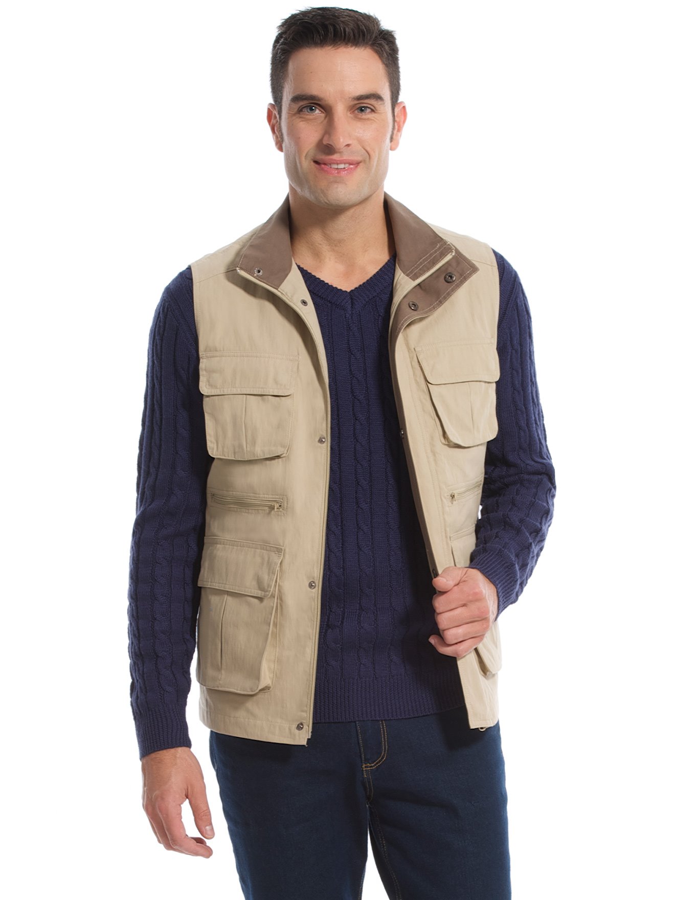  Gilet  Sans  Manche  Homme  Multipoches Grande Taille 
