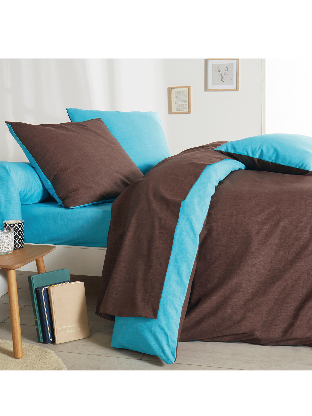 Drap Turquoise Chocolat