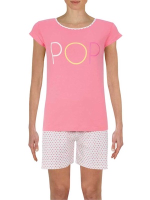 BERDITH Pyjama Femme Grande Taille 2 Pièces Coton Été Manches Courtes - Ensemble Pantacourt Doux